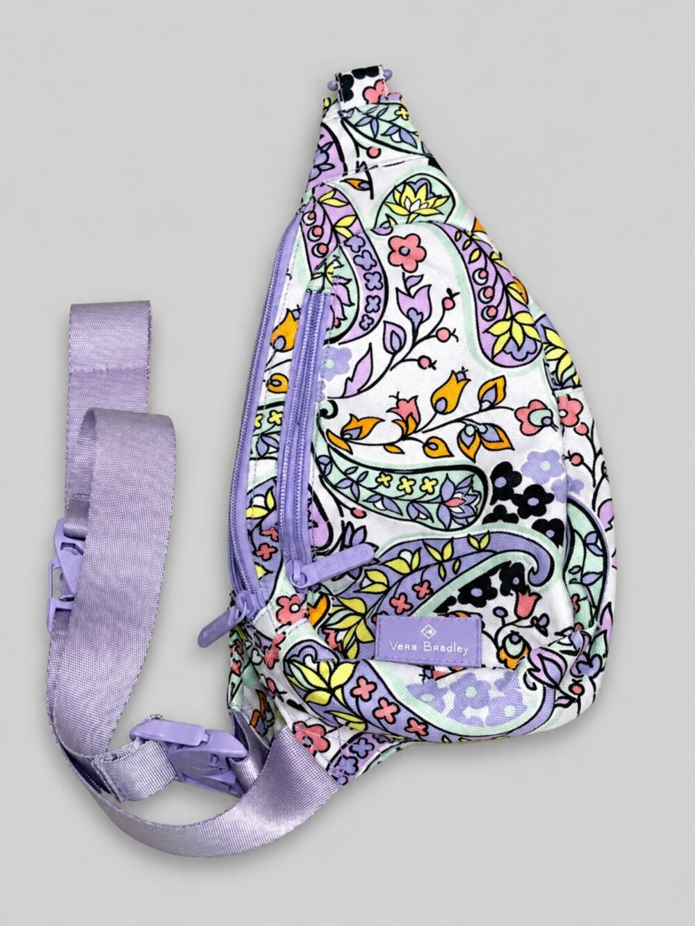Vera Bradley Maddalena Paisley Lighten Up Essential Sling Backpack EUC